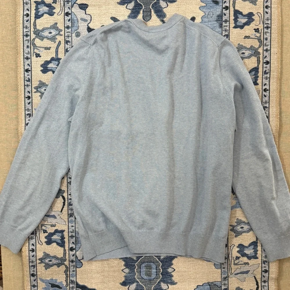Banana Republic Sky Blue Cotton Cashmere Sweater Large